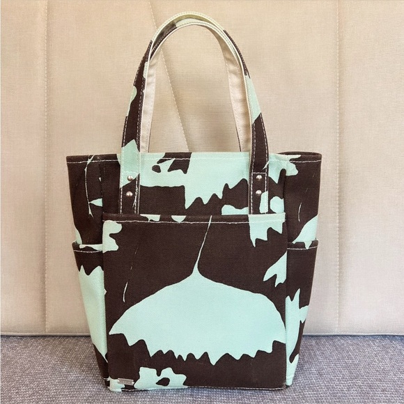 HABLE CONSTRUCTION El Hombre Brown & Turquoise Flower Print Canvas Tote Bag - Picture 6 of 16